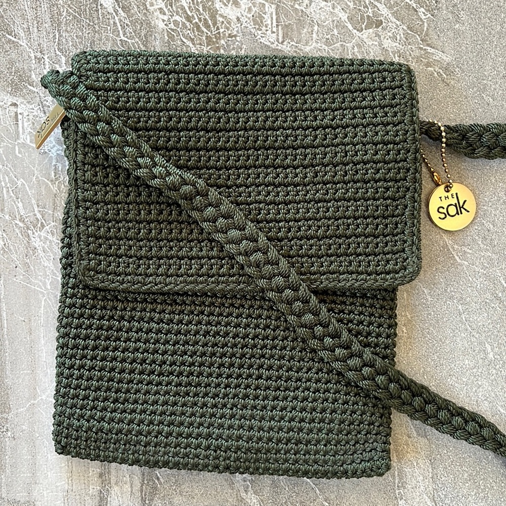 The Sak Olive Crochet Crossbody Bag